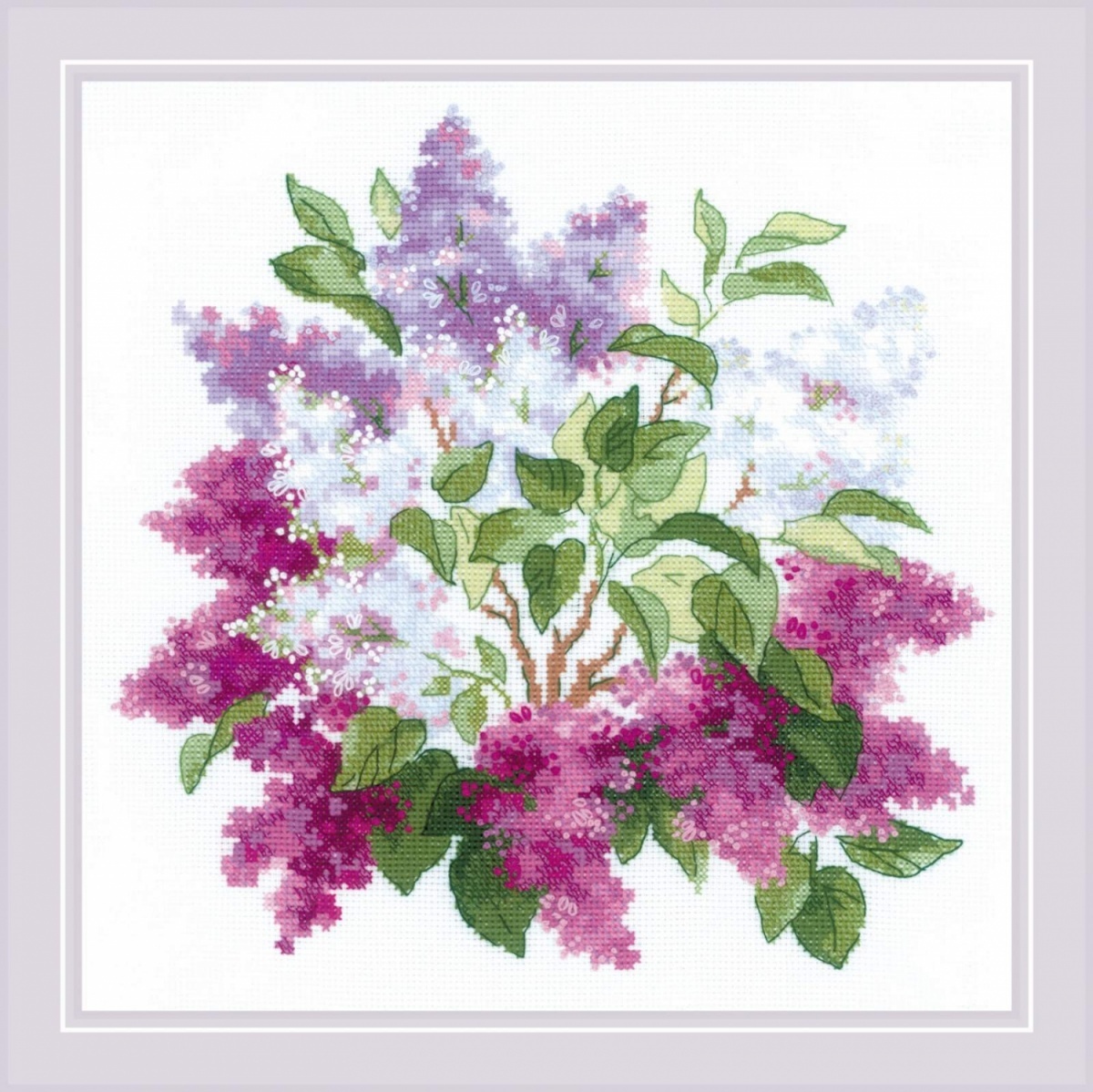 Lilac Blossoms Cross Stitch Kit by Riolis фото 1