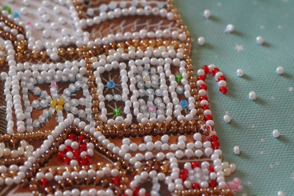 Gingerbread Bead Embroidery Kit фото 5