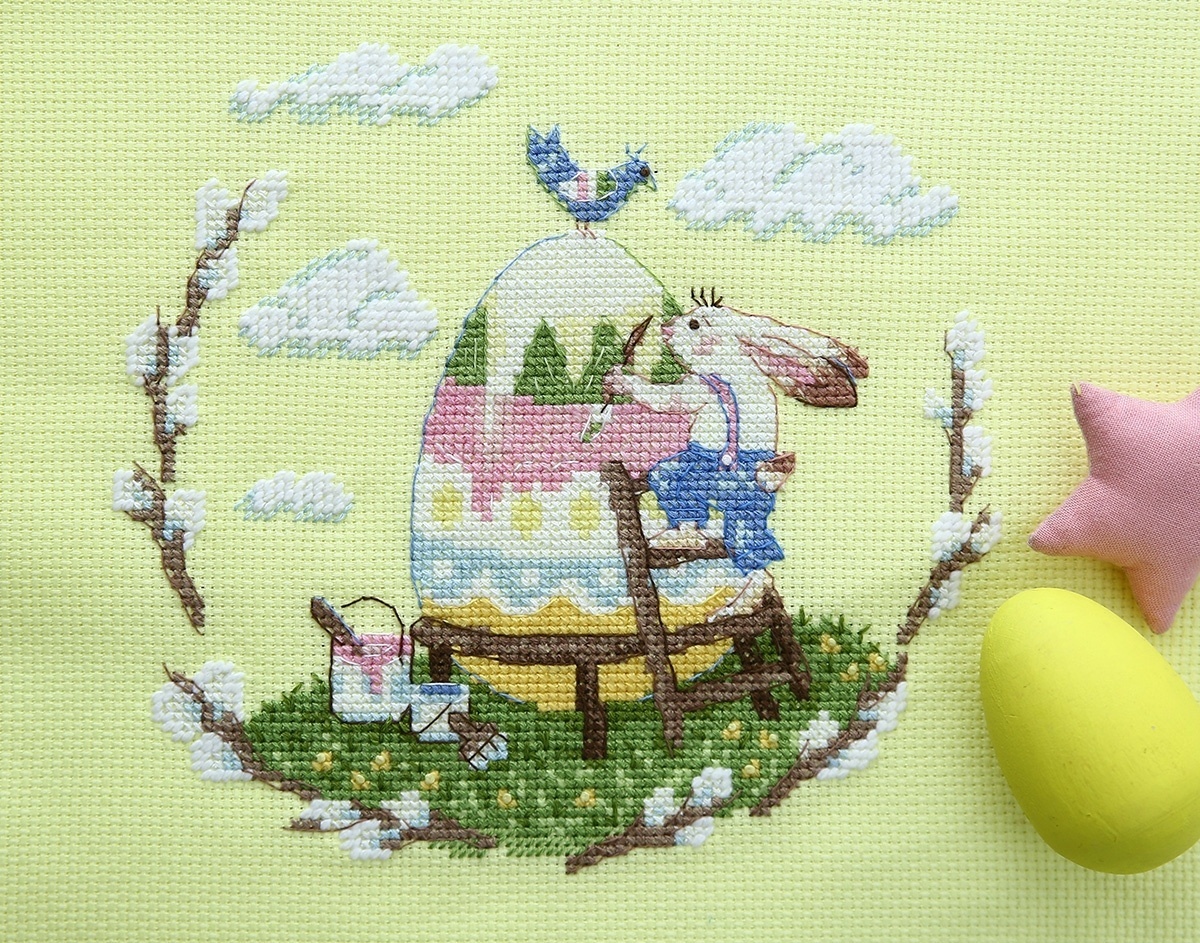 Easter Egg and Bunny Cross Stitch Kit фото 3
