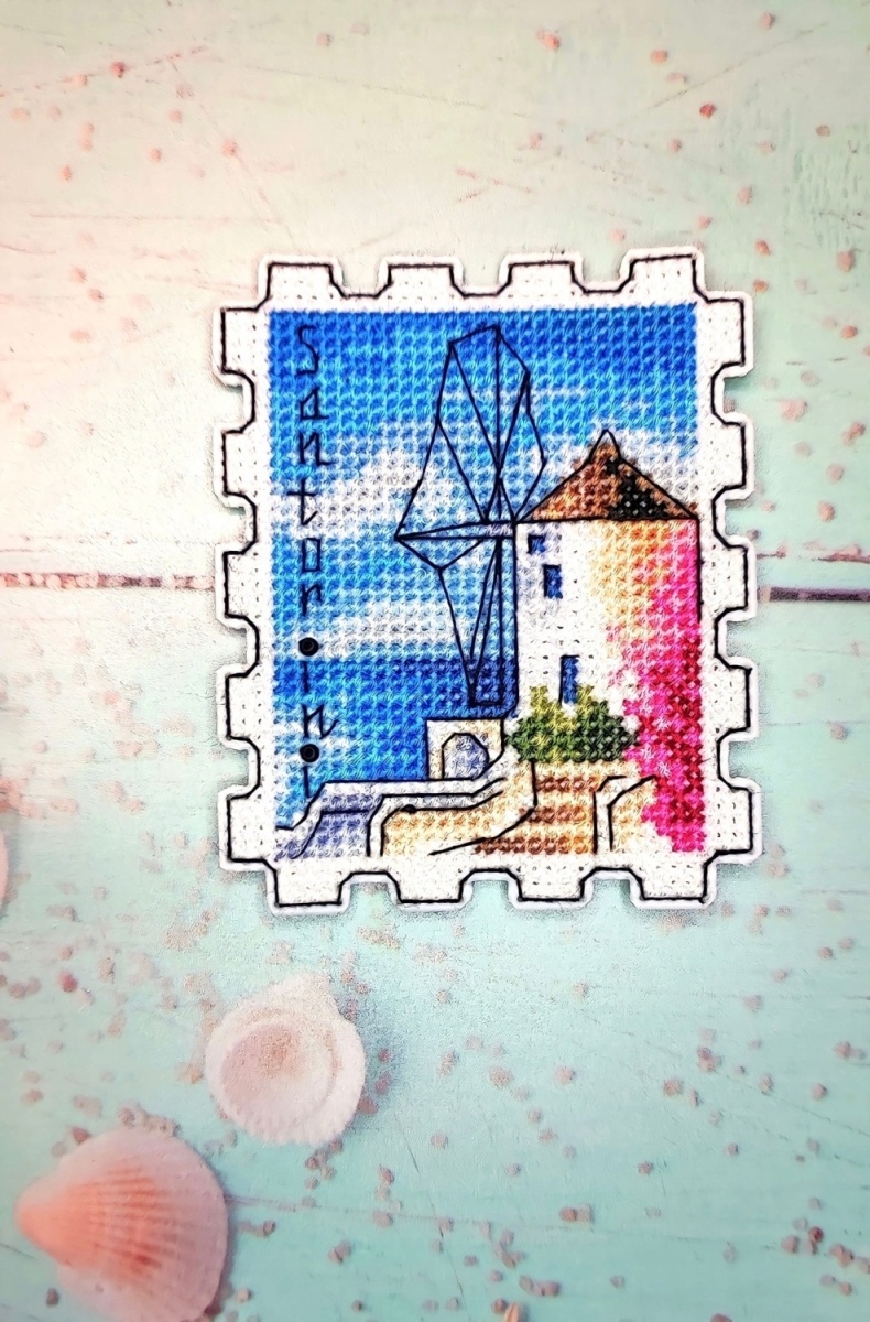 Windmill Postage Stamp Cross Stitch Pattern фото 2