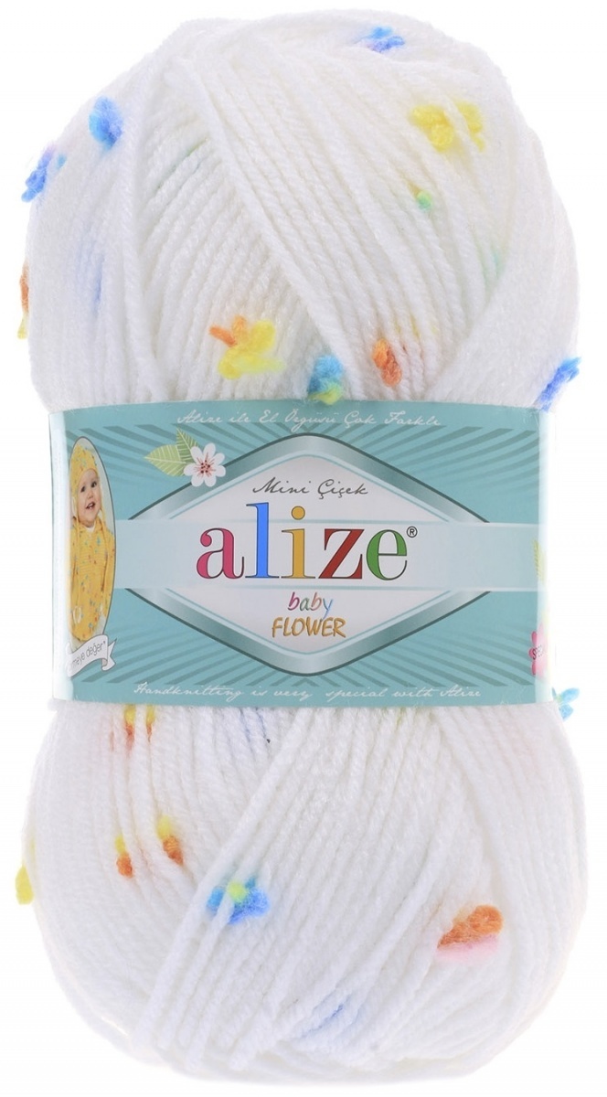 Alize Baby Flower, 94% Acrylic, 6% Polyamide 5 Skein Value Pack, 500g фото 2