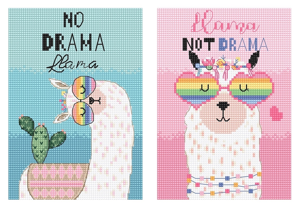 No Drama Llama Cross Stitch Kit фото 1