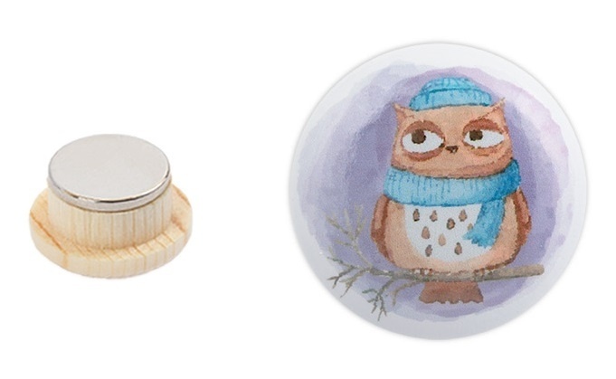 Magnetic Needle Minder №36 Owl in a Hat and Scarf фото 4