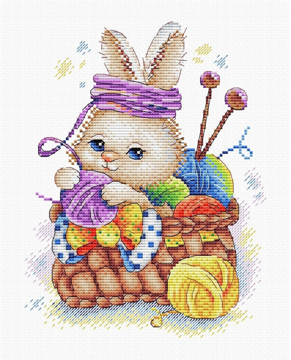 Handmade Rabbit Cross Stitch Kit фото 1