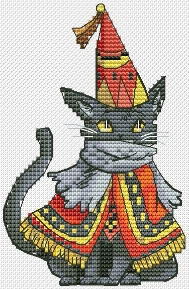 Cat Mage 1 Cross Stitch Pattern фото 1