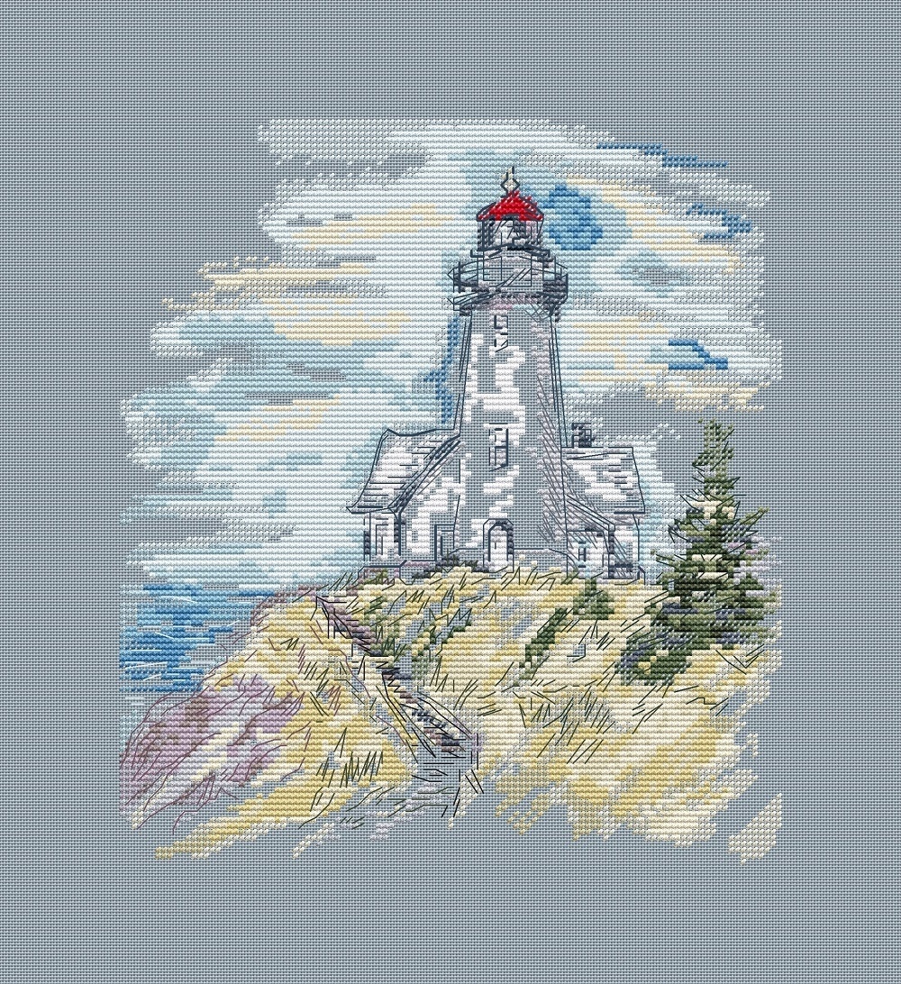 Lighthouse on the Hill Cross Stitch Chart фото 3