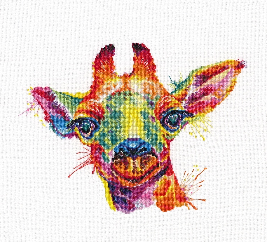 Multicolored Giraffe Cross Stitch Kit фото 1