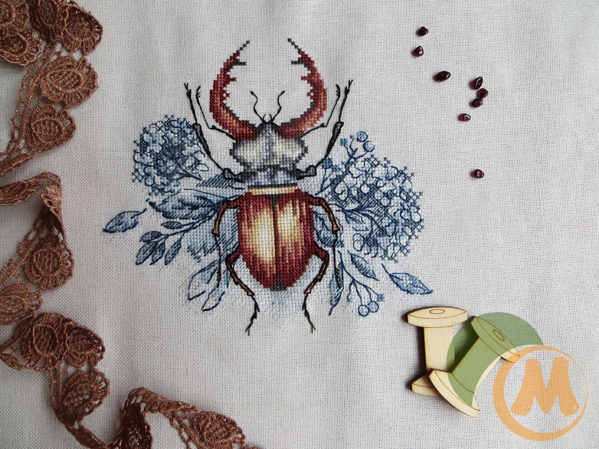 Beetle Cross Stitch Pattern фото 5