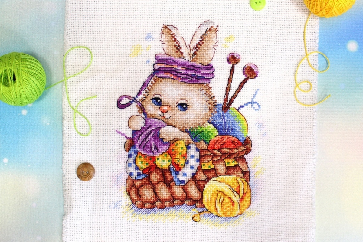 Handmade Rabbit Cross Stitch Kit фото 2