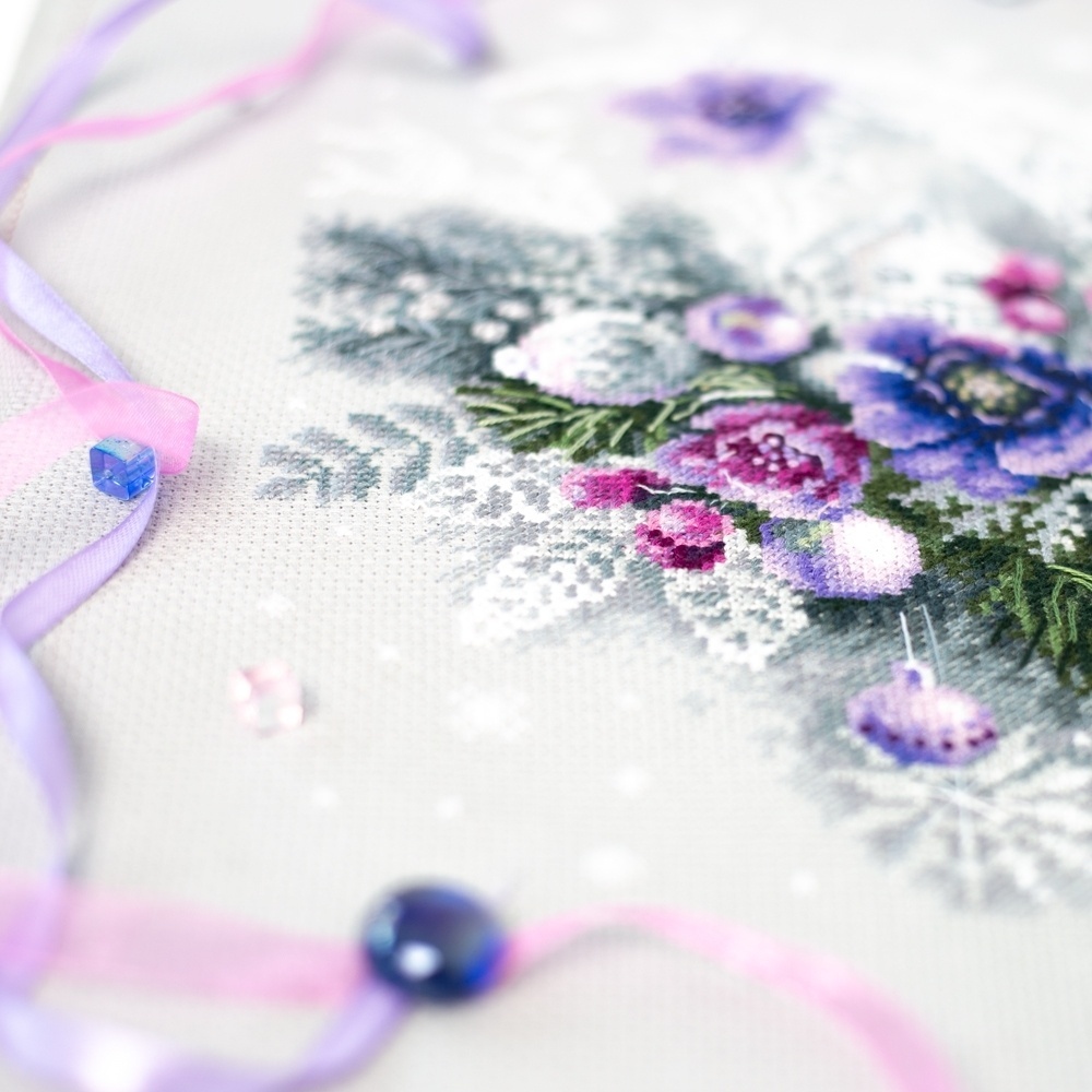 Frosty Evening Cross Stitch Kit by Magic Needle фото 6