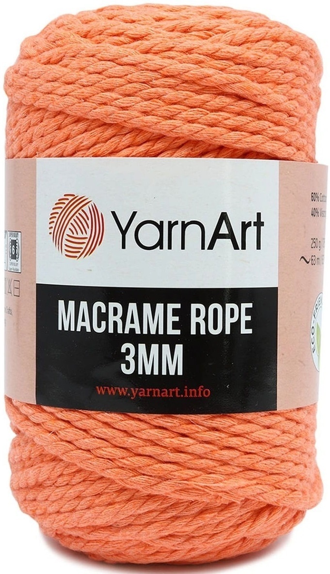 YarnArt Macrame Rope 3mm 60% cotton, 40% viscose and polyester, 4 Skein Value Pack, 1000g фото 16