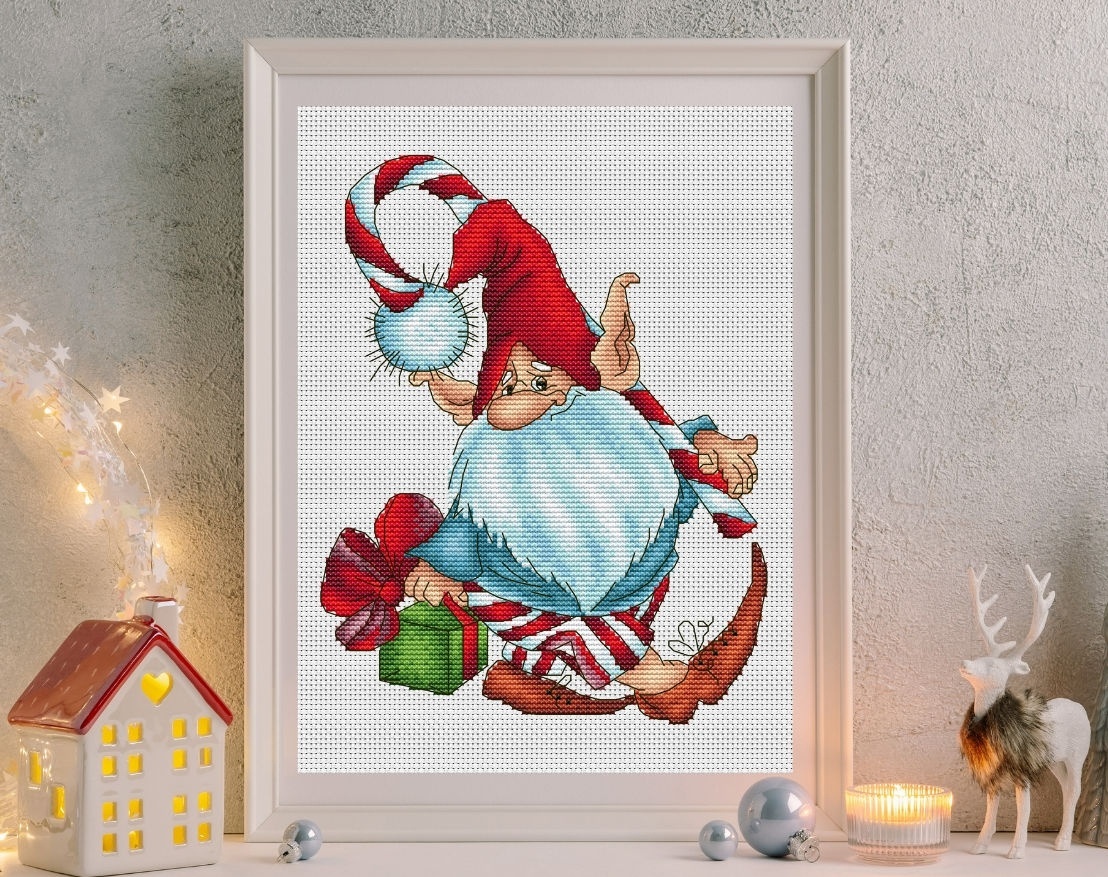 Christmas Gnome 3 Cross Stitch Pattern фото 1