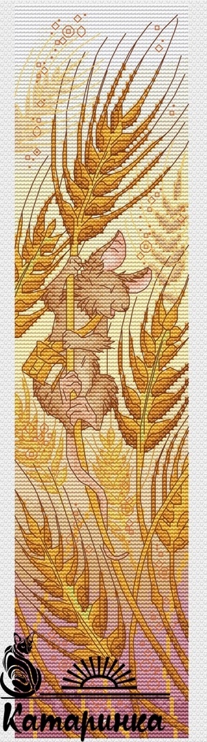 Mouse Panel. Spikelets Cross Stitch Pattern фото 1