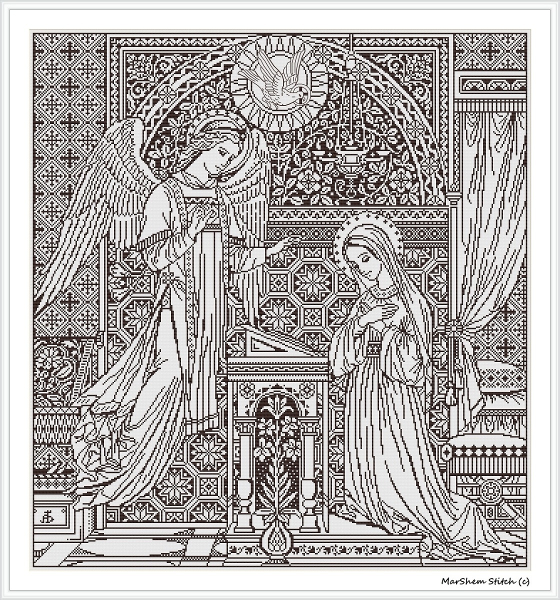 Annunciation Cross Stitch Pattern фото 1