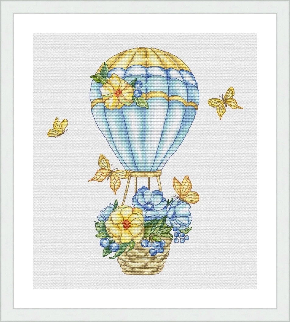 Flower Balloon Cross Stitch Pattern фото 2