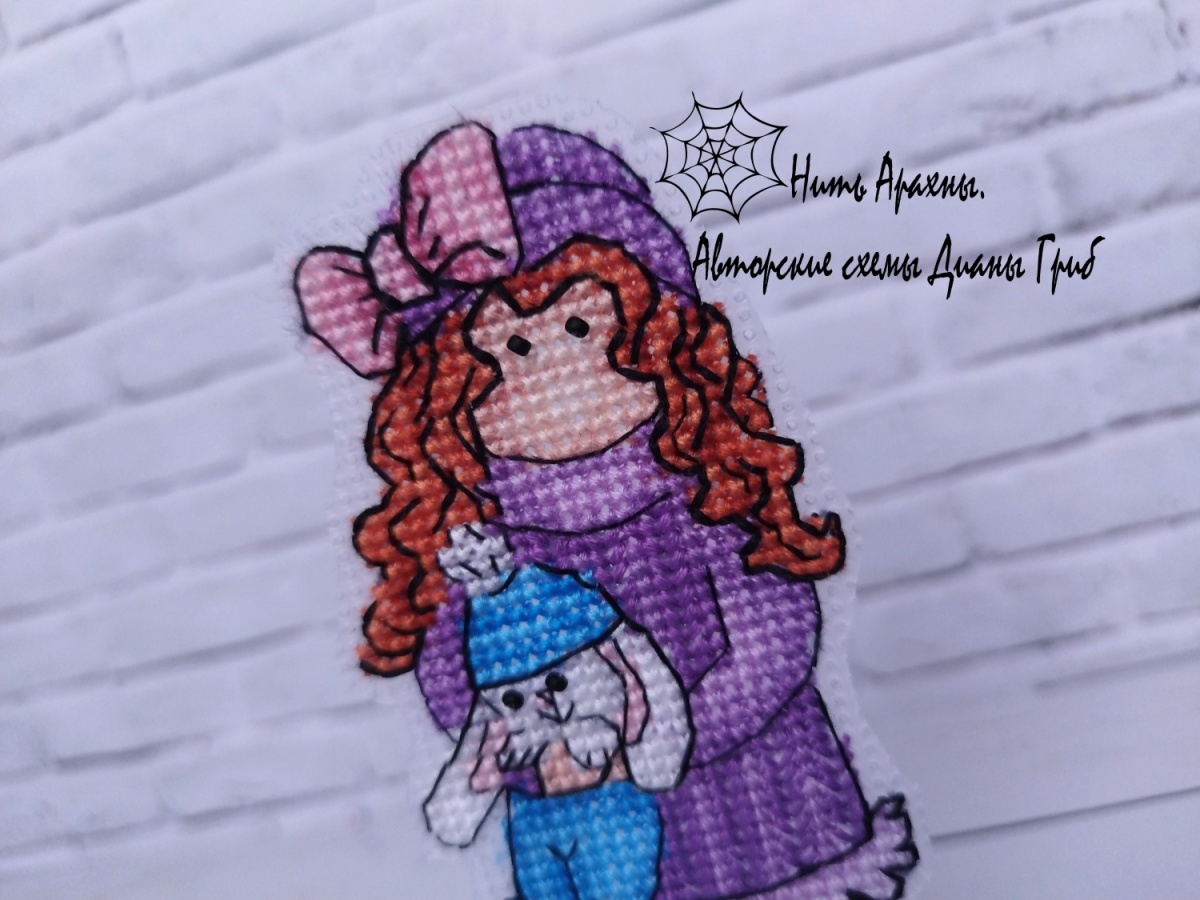 Tilda with a Bunny Cross Stitch Pattern фото 3
