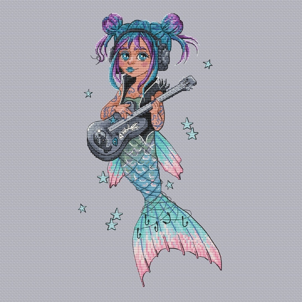 Sea, Fish and Rock`n`roll Cross Stitch Pattern фото 5