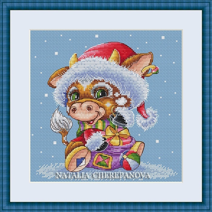 Christmas Little Ox Cross Stitch Pattern фото 1