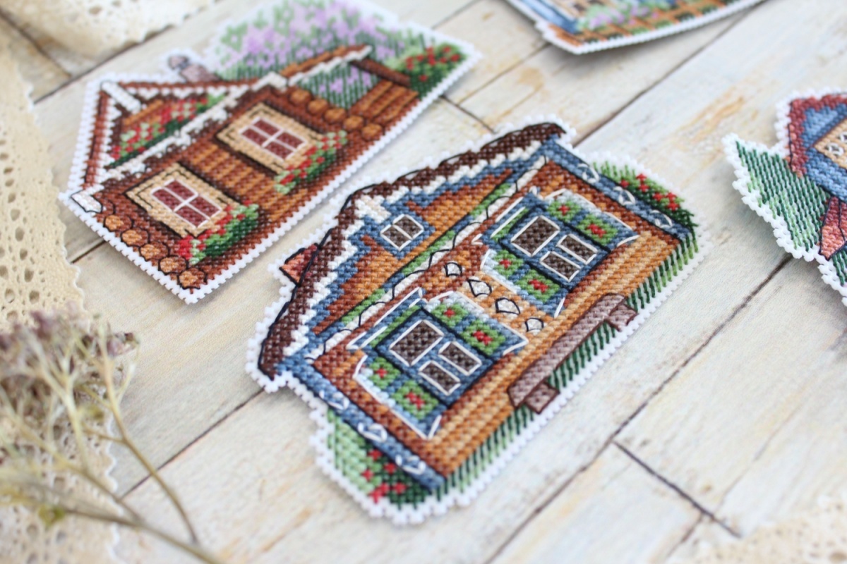 Magnets. Small Houses Cross Stitch Kit фото 3