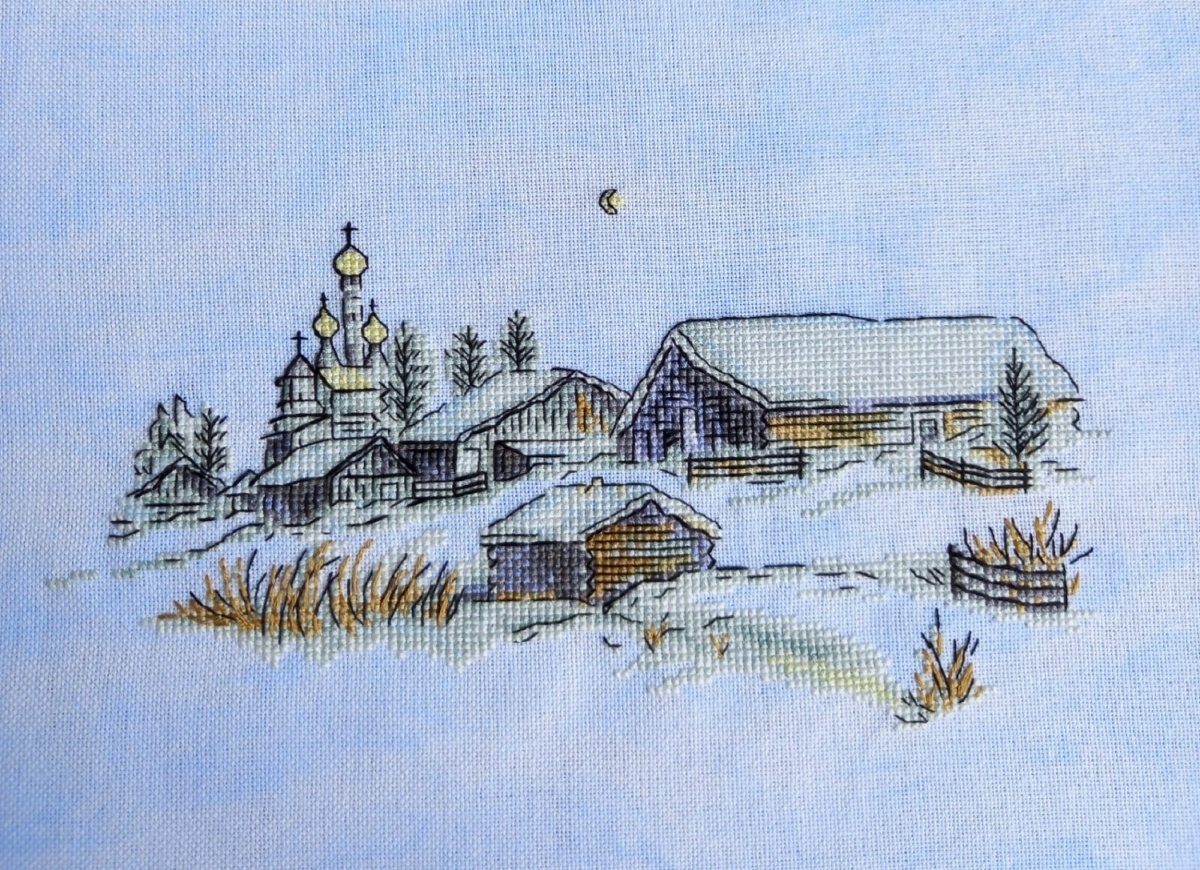 A Winter Village Cross Stitch Pattern фото 2