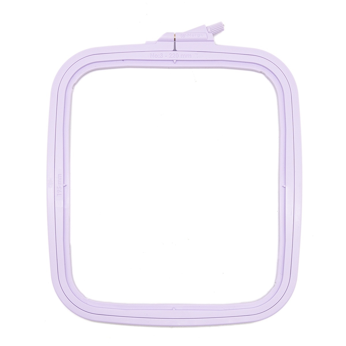 Screwed Plastic Embroidery Hoops 19,5x22cm, lilac фото 1