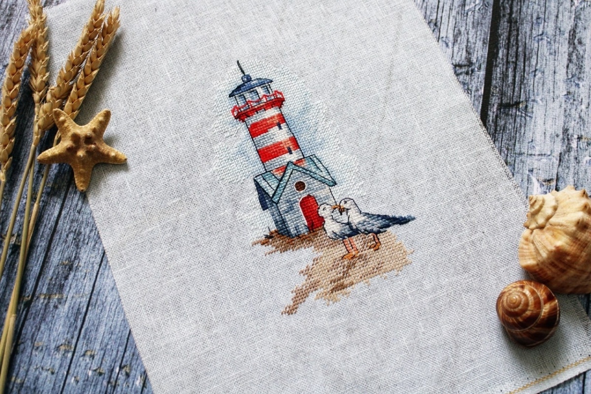 Lighthouse. Seagulls Cross Stitch Pattern фото 3