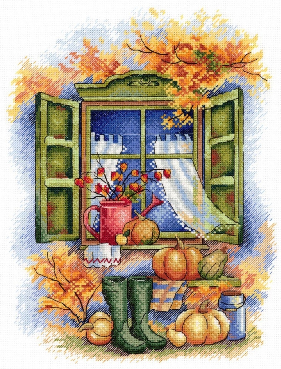 Autumn at the Doorstep Cross Stitch Kit фото 1