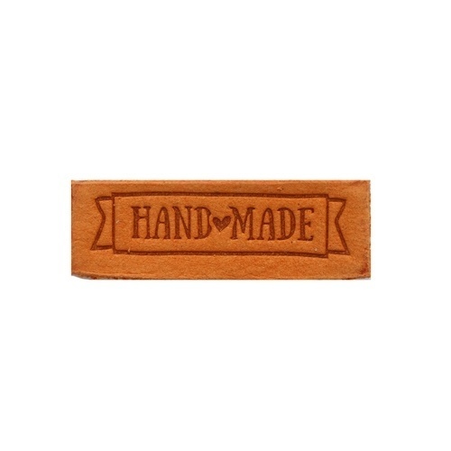 Label "Handmade", leather natural, 2 pcs фото 4