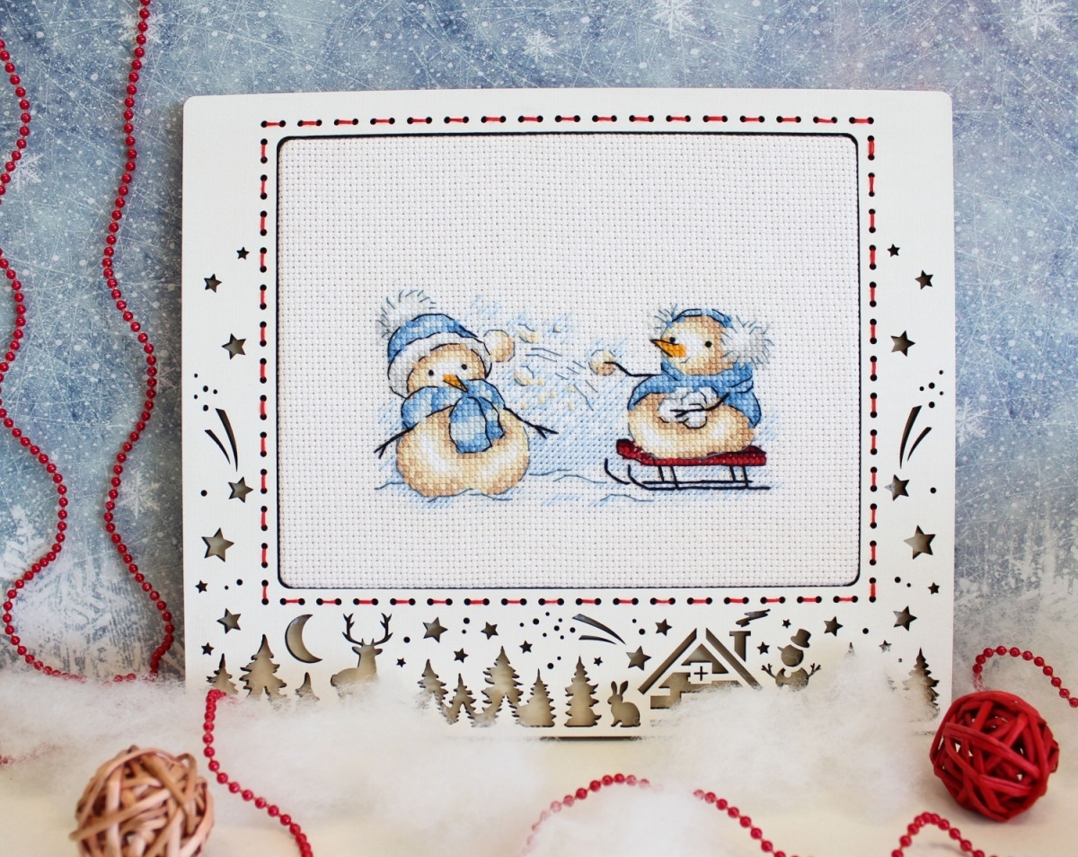 Funny Snowmen Cross Stitch Kit фото 2