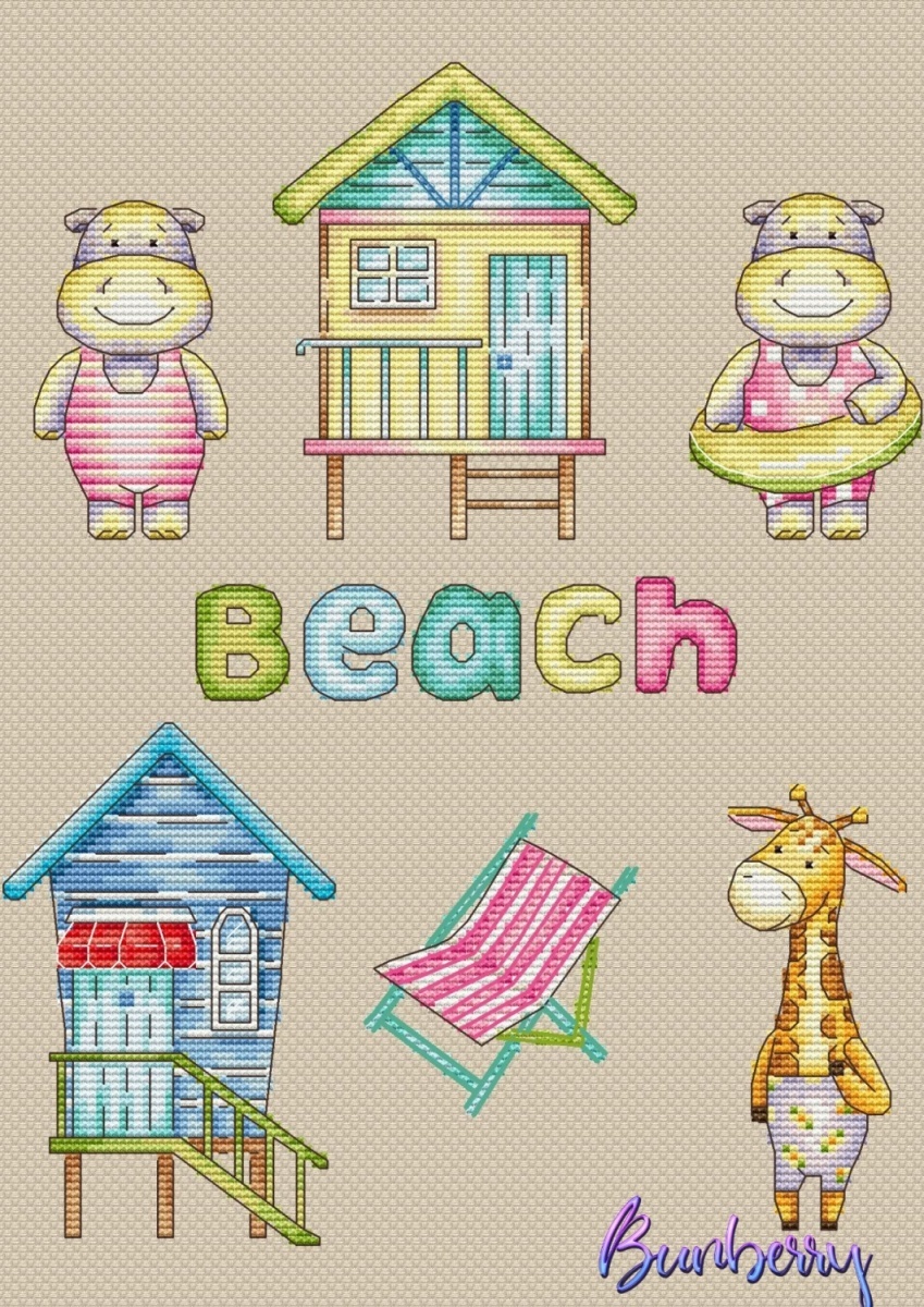 Beach. First Season Cross Stitch Pattern фото 1