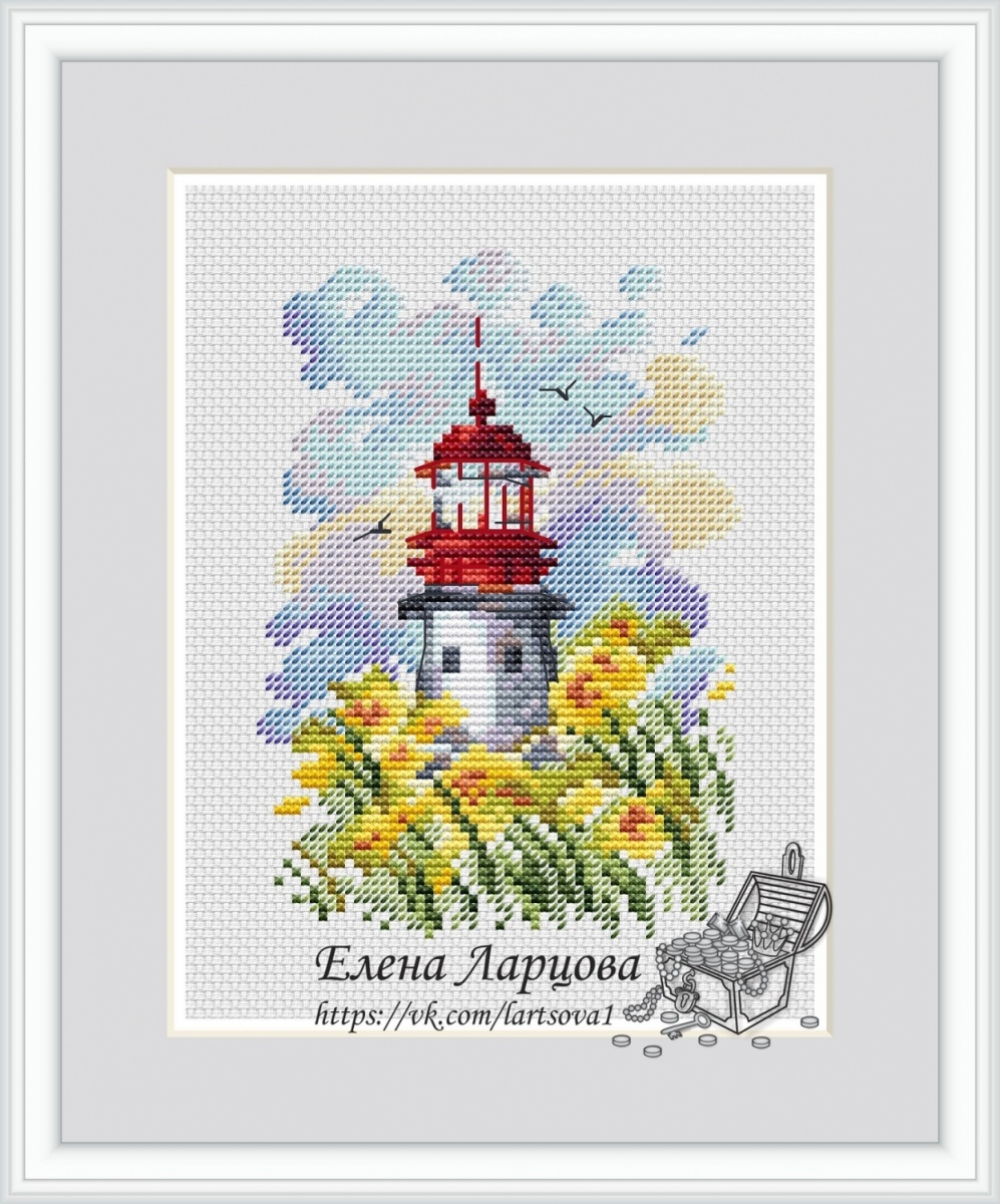 Lighthouse - Spring Cross Stitch Pattern фото 1