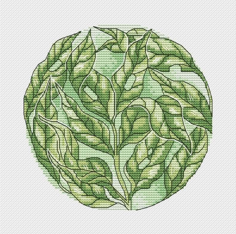 Willow Circle Cross Stitch Pattern фото 1