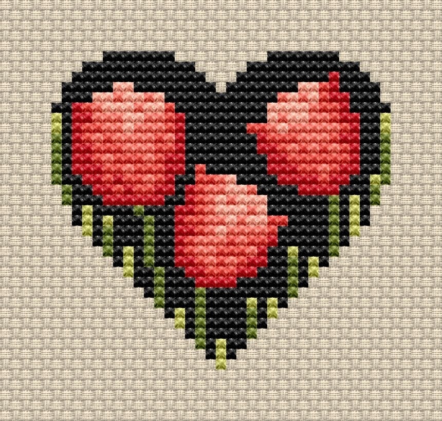 Heart 3 Cross Stitch Pattern фото 1