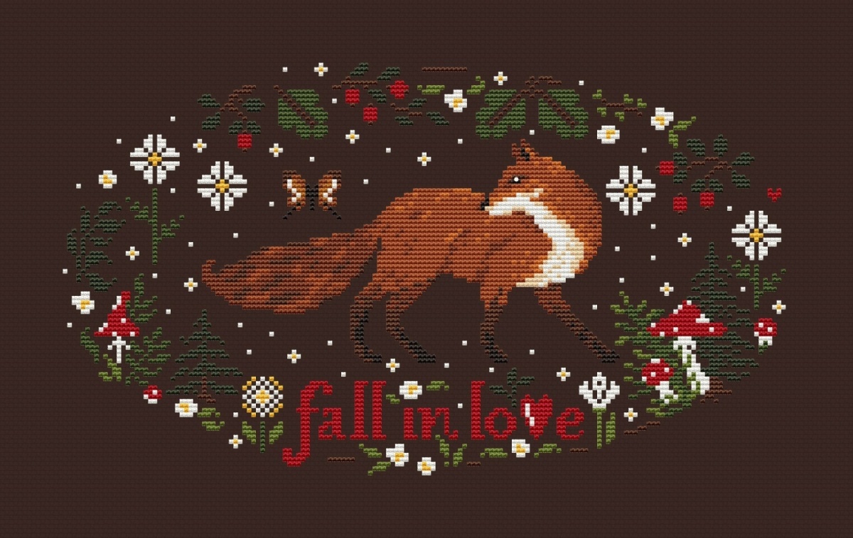 Fall in Love Cross Stitch Chart фото 2