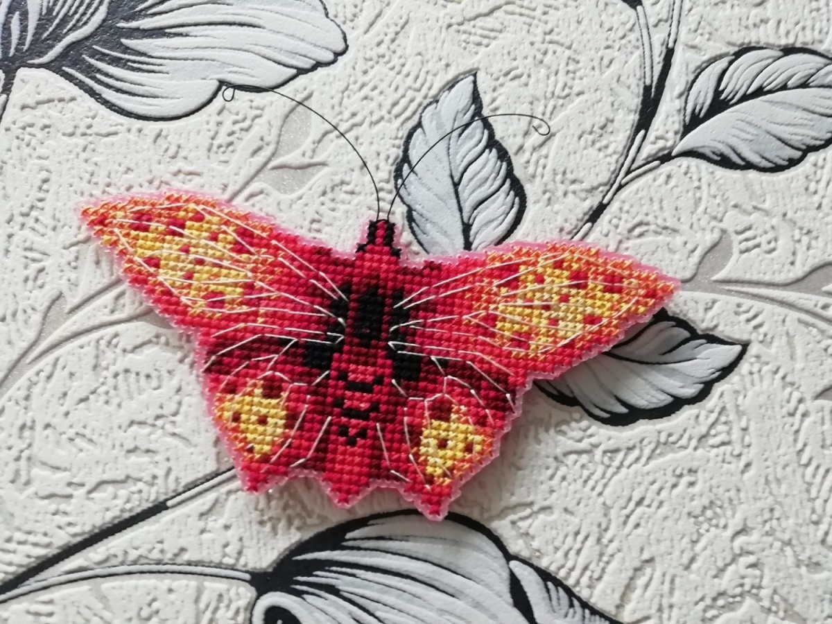 Butterfly Fiery Cross Stitch Pattern фото 3