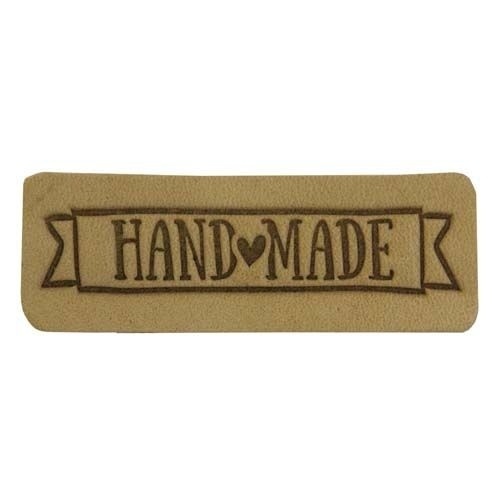 Label "Handmade", leather natural фото 2