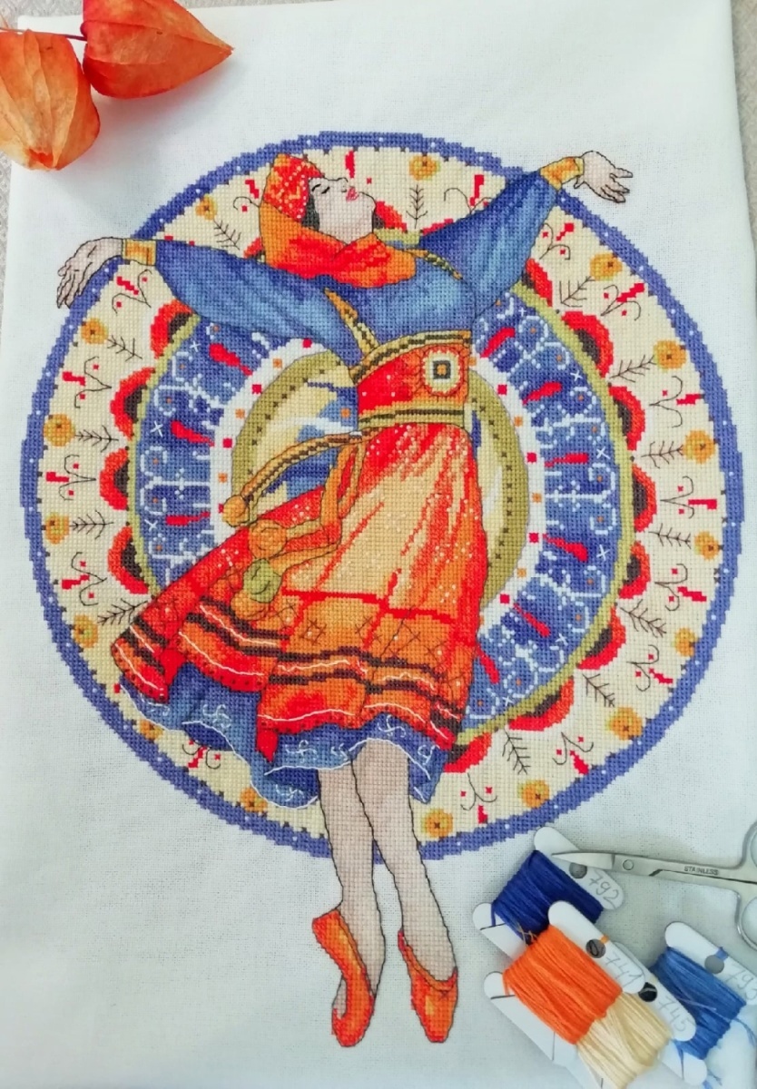 Vyatka Painting Cross Stitch Pattern фото 2