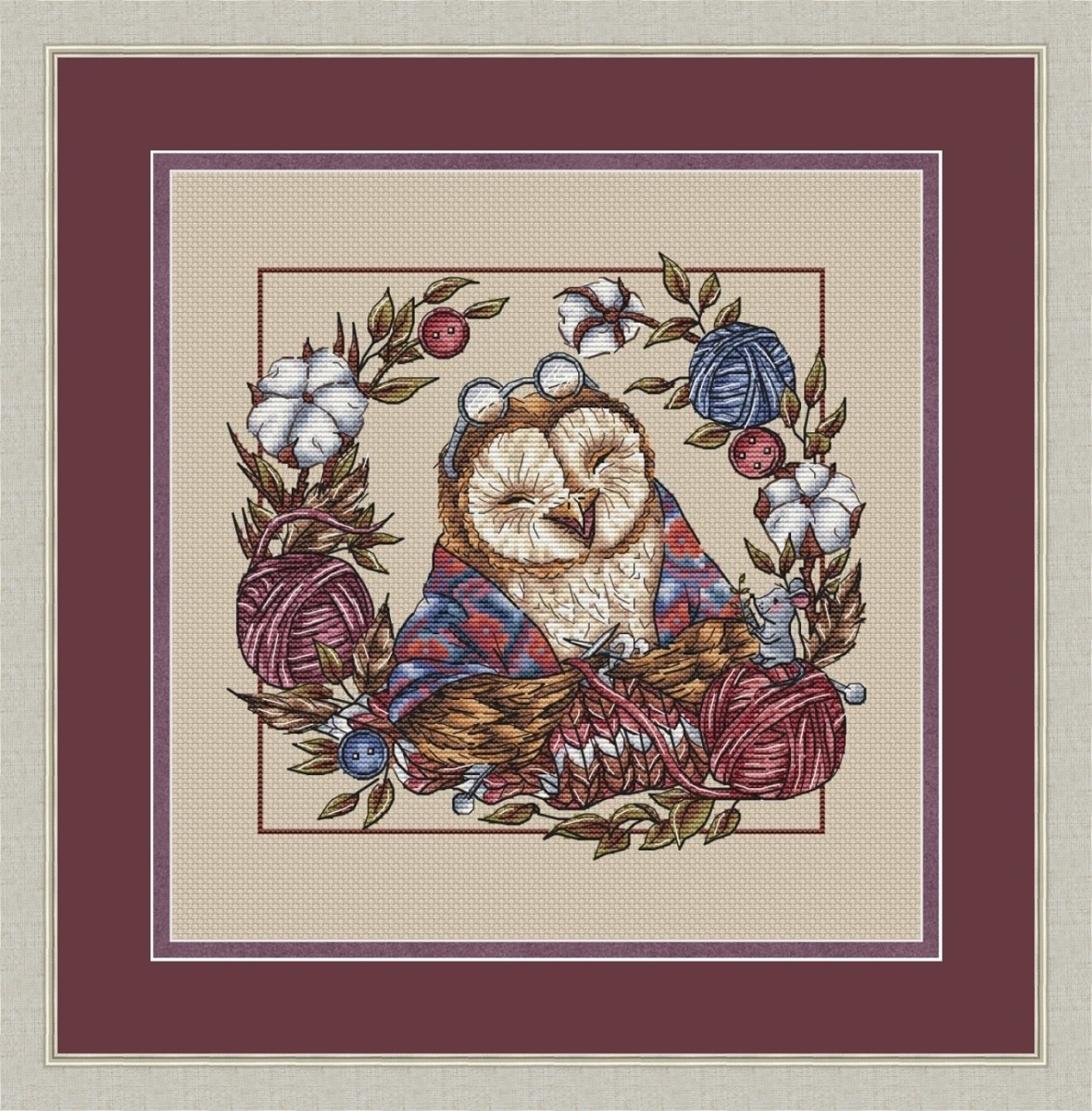 Granny Owl Cross Stitch Pattern фото 2