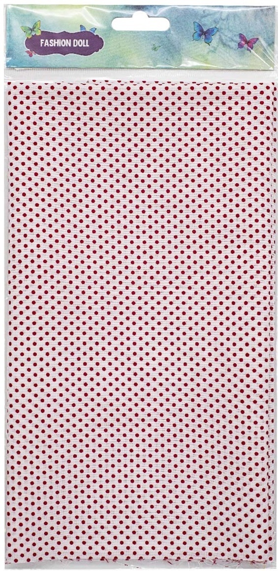 White and Red Small Polka Dots Patchwork Fabric фото 2