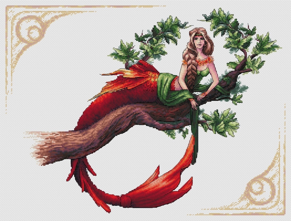 Fairytale Mermaid Cross Stitch Pattern фото 5