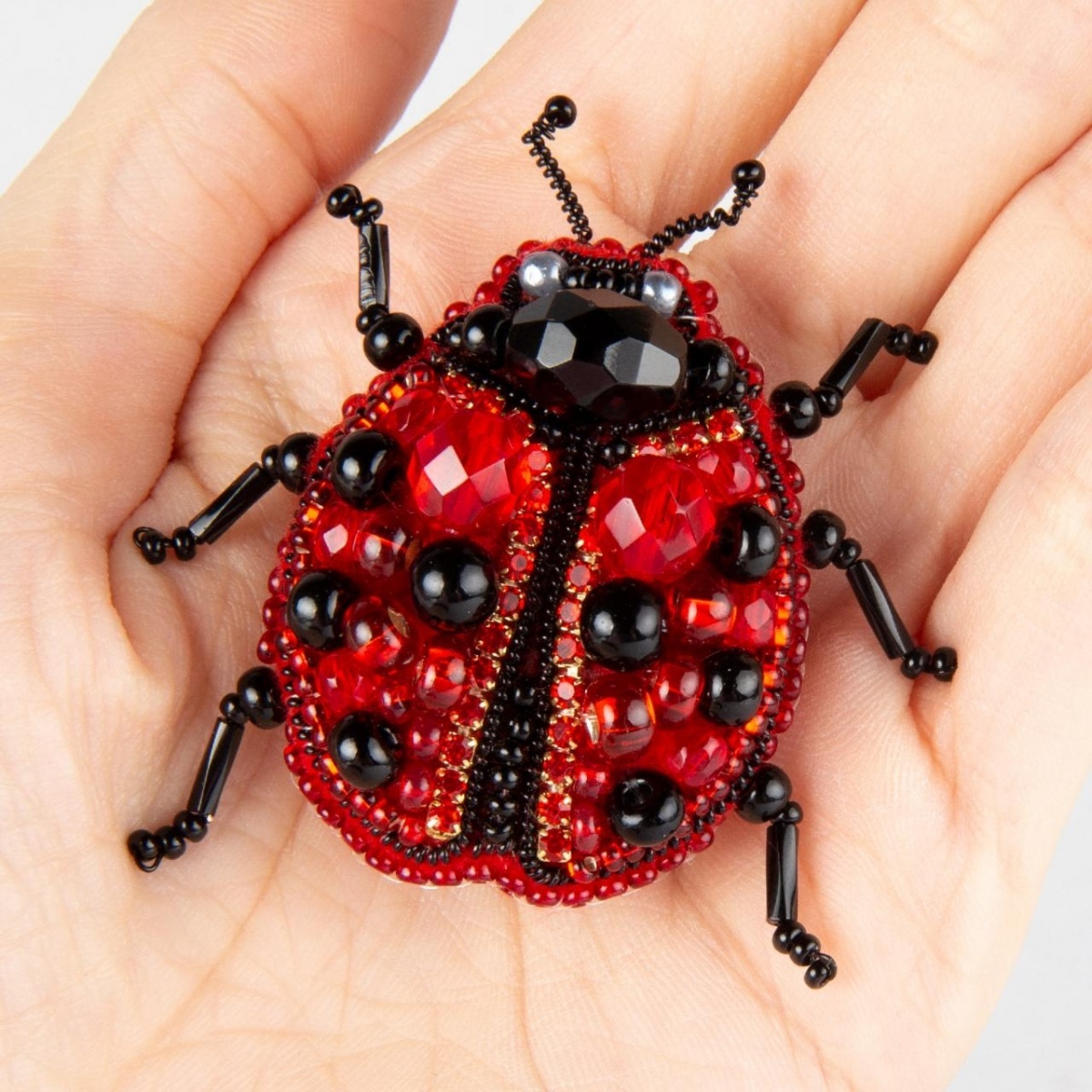 Ladybug Brooch Embroidery Kit фото 2