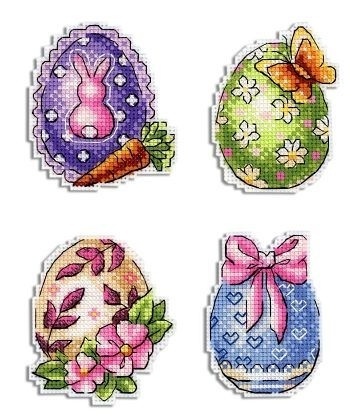 Magnets. Easter Quartet Cross Stitch Kit фото 1
