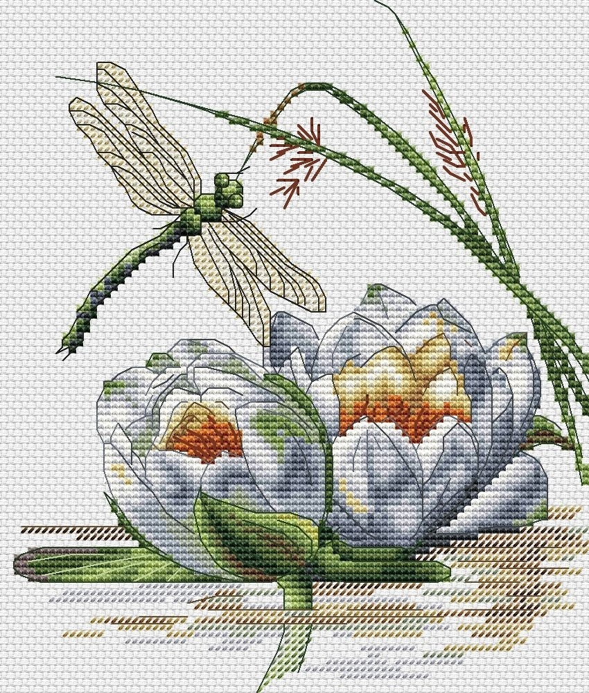 Water Lilies Cross Stitch Chart фото 1
