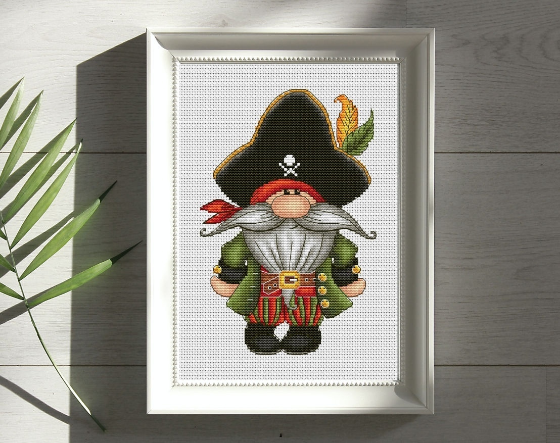 Pirate Gnome Cross Stitch Pattern фото 1