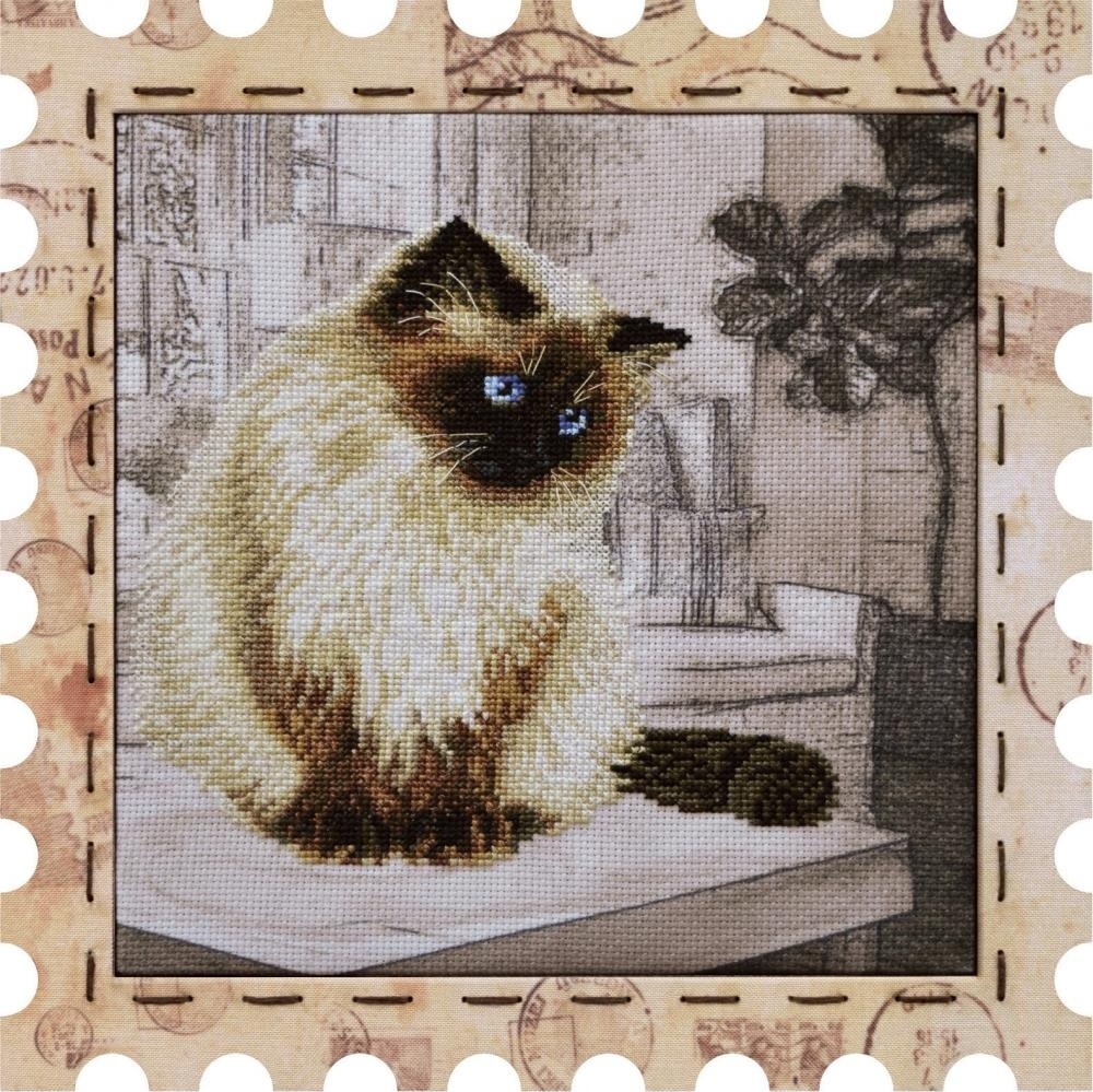 Pet Cross Stitch Kit with Frame фото 1