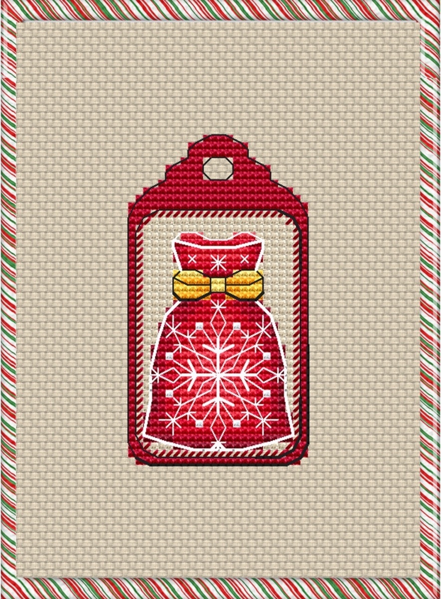 Tag Bag of Gifts Cross Stitch Pattern фото 1