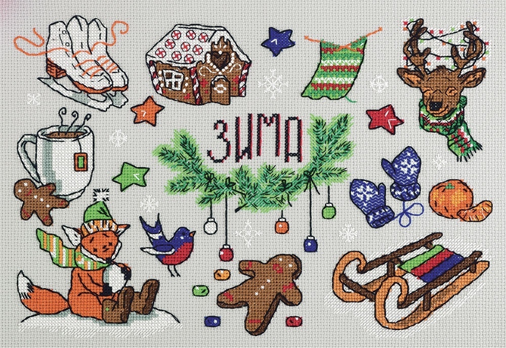 Winter in Your Pocket Cross Stitch Kit фото 3