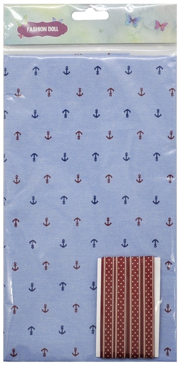 Blue Anchor Set Polyester Patchwork Fabric фото 2