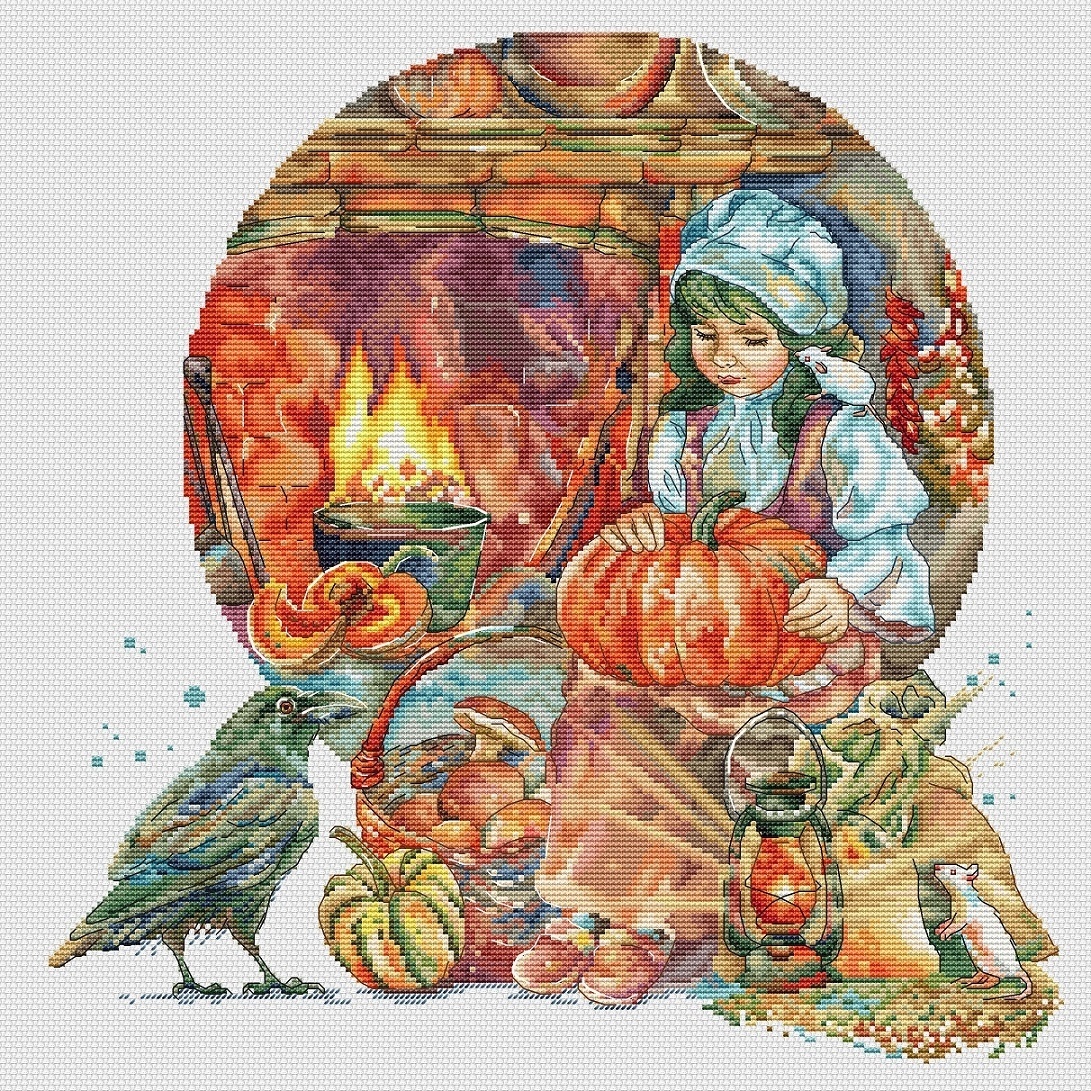 Cinderella and Pumpkin Cross Stitch Pattern фото 1