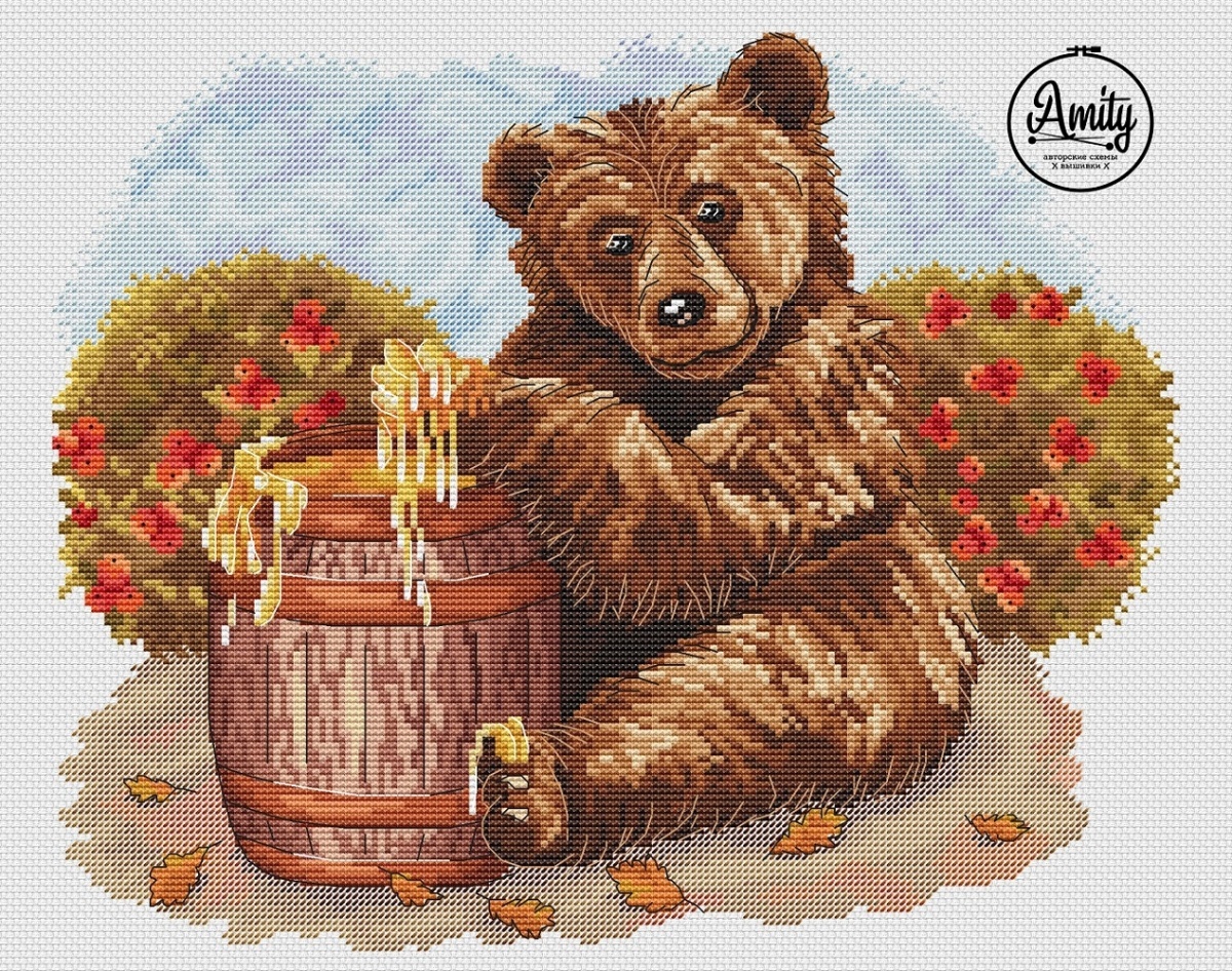 Bear Cross Stitch Chart фото 1